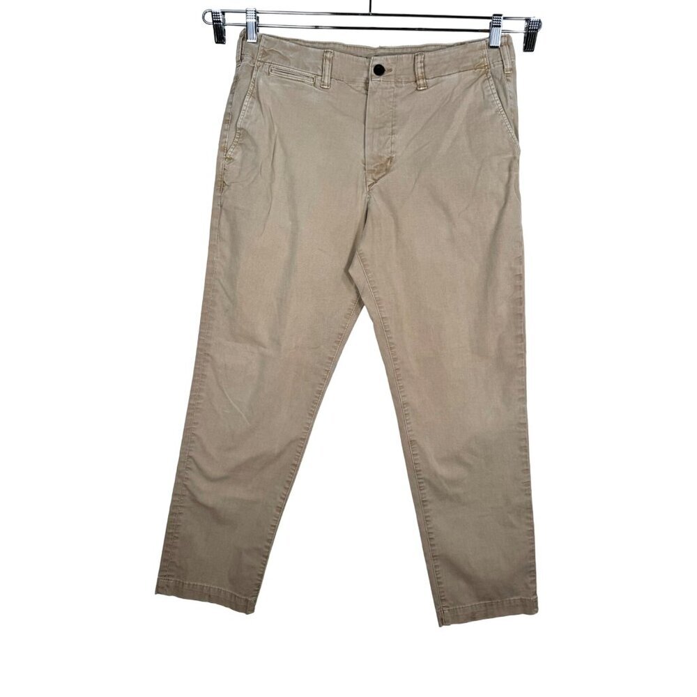 American Eagle Flex Slim Straight Chino Pants High-Waist Stretch‎ Khaki Sz 34X32